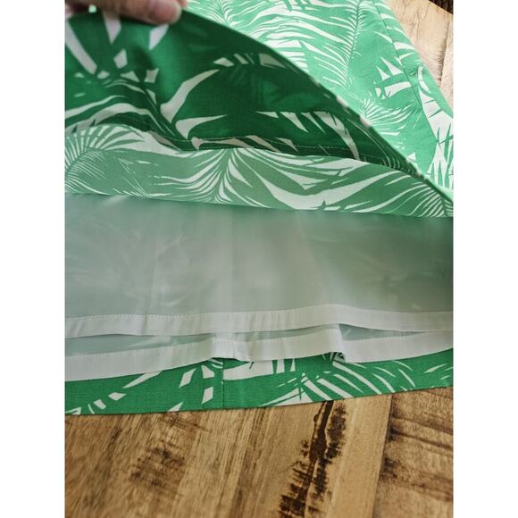 Talbots Palm Tree Leaf Green/White Tropical Print Skirt Women's Size 6P NWOT - Picture 4 of 9
